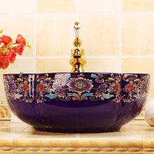 Jgophu Lavandino in ceramica artificiale per balcone, vasca da bagno a forma di fiore