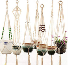 MICROSHE Macrame Plant Hanging Planter Impacco per Piante da 10 Pezzi (Colore : Beige, Dimensione : Set of 10)