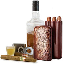 SCDZS Viaggi Cigar Humidor - Cuoio Sintetico Cigar Box Portatile Cigar Box umidificatore