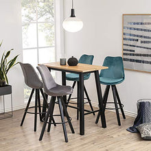 Amazon Brand - Movian Arendsee - Set da 2 sgabelli da bar, 55 x 48,5 x 111,5 cm, verde
