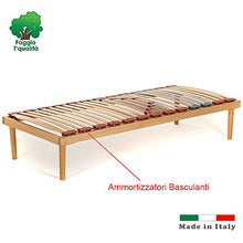 Dormiland - RETE IN LEGNO DI FAGGIO_MISURA 80X190_CON DOGHE AMMORTIZZATE E BASCULANTI DOTATA DI REGOLATORI DI RIGIDITÀ ZONA LOMBARE