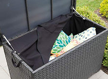 BAULE HAVANA IN ALLUMINIO/INTRECCIATO 132CM ESTERNO GIARDINO ARREDO