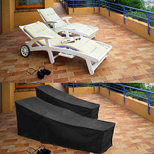 GLCS GLAUCUS Copertura per Chaise Longue Sedia Sdraio Tessuto Tutte Le Stagioni Impermeabile 210D Oxford per Lettini Prendisole Nero