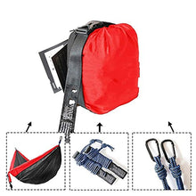 Amaca Da Esterno Singola E Doppia Da Campeggio Con Amaca Cinghie Per Alberi Amaca Da Paracadute Portatile Per Viaggi Con Lo Zaino Rosso E Grigio Scuro