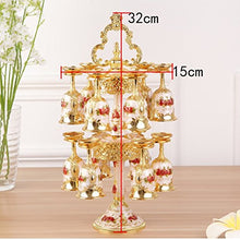 Portabicchiere da Vino in Lega in Stile Europeo, Calice da 12 Bicchieri da Vino, Accessori per la casa, H32 * L15cm
