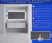 FORAM Personalizza Controluce specchio per bagno con luce LED - 180x80cm - su Misura - moderno specchi con illuminazione, retroilluminato L49