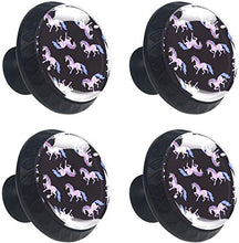 Modello di unicorno Pomelli per Porta Set di 4 Pomelli per Mobili Manopole per Cassetti Cucina Armadio Vetro