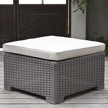 Allibert Ottomano da Giardino California Cappuccino Poggiapiedi Sgabello Pouf