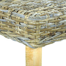 Lechnical Pratica Panca da Interni, Panca in Legno massello di Mango Rattan 110 x 35 x 45 cm (Larghezza x profondità x Altezza) -Colore Naturale