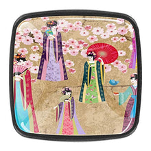 Ragazza orientale Pomelli per Porta Set di 4 Pomelli per Mobili Manopole per Cassetti Cucina Armadio Vetro