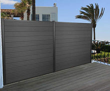 Mendler Frangivento 2X Pannelli Privacy Sarthe WPC Alluminio Premium 375cm Antracite
