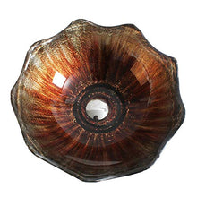 Jgophu Vaso in vetro artistico Vanity Sink a forma di fiore, rubinetto cromato