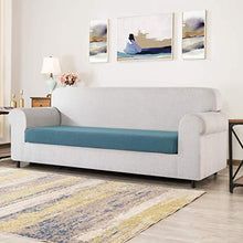 CHUN YI Copricuscino Divano Elasticizzato Copriseduta Protezione Cuscino del Divano per 3 Posti Divano, Tessuto Jacquard Spandex Fodera per Cuscino (Divano, Cielo Blu)