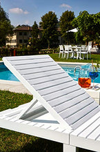 Dmora Lettino modulare da Esterno, Prendisole, Senza Cuscini, Made in Italy, 65x195x78cm, Color Bianco