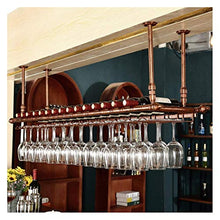 FCXBQ Cremagliera di Vetro per Appendere Creativa Europea, Appendiabiti per Bicchiere di Vino, cremagliera per calici per Vino a Testa in Giù, Appendiabiti per Bar (Colore: Marrone, Dimensioni: 15
