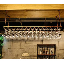 FAFZ Portavini Portabicchieri da Vino Rosso da Appendere, Portabottiglie da Soffitto in Metallo Regolabile, Espositore da Bar con Portabicchieri Alto (Size : 90cm)