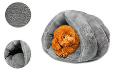 Xiaoyu Inverno Caldo e Confortevole Cane da Compagnia Caldo (Puppy) Cuscino di Gatto Cuscino metà Sacco a Pelo Letto Coperto, Grigio, M