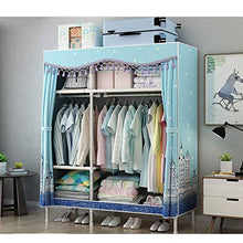 JFFFFWI Armadio Guardaroba Semplice con Struttura in Acciaio 125 * 170 * 45cm (Colore: A)