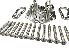 Kindax Kit Montaggio per Vela Parasole da 40 pezzi, Ganci per Tende Sole in Acciaio Inossidabile, Kit Completo per Installazione Le Vele a Quadrate o Triangolari