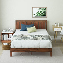 ZINUS Vivek 30 cm Telaio per letto a piattaforma in legno deluxe con testiera | Supporto a doghe in legno | Facile da montare | 120 x 190 cm | Antique Espresso
