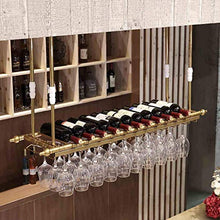 Qfeng - Scaffale per bottiglie di vino, portabottiglie da vino a testa in giù, per la casa e il bar, 80 cm