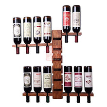 Cremagliera Del Vino Semplice e Creativa Cremagliera Del Vino in Legno Massello Stile Semplice Appeso a Parete Espositore per Vino Cafe Bar Decorazione Semplice e Creativa, PZW, a