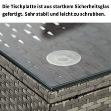 Set di mobili da balcone in polyrattan per 2 persone, 1 tavolo e 2 poltrone, resistente alle intemperie, per giardino, balcone e terrazza