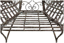 Biscottini Panchina ad Albero in Ferro battuto Finitura ruggine Anticata L153xPR153xH86 cm