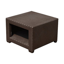 Outsunny Tavolino da Giardino Staccabile in Rattan 56x 56x 38cm Marrone