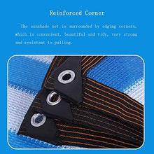 HTL Durable NA - Reti per ombreggiatura a strisce blu e bianco, criptato spesso panno ombreggiante, utilizzato per isolamento termico e reti di raffreddamento su balconi, cortili e tetti, blu, 8M8M