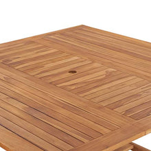 BIGTO - Tavolo da pranzo da giardino in legno massello di teak, decorazione bistrot 150 x 150 x 76 cm