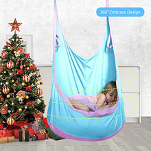 Happypie - Amaca da appendere a forma di rana per interni ed esterni, per bambini e adulti, 100% cotone, colore: Blu
