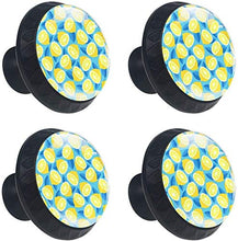 Trendy Bright Citrus Summer Vector Pomelli per Porta Set di 4 Pomelli per Mobili Manopole per Cassetti Cucina Armadio Vetro