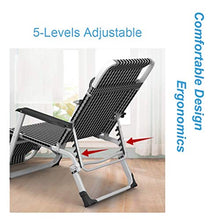 Lounger Materassino per Lettino Prendisole per Anziani Alti con Cuscino Cuscino per Lettino Sauna Lettino Extra Largo per Sdraio da Giardino,Nero