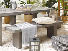 Beliani Set Mobili da Giardino Tavolo e 2 Panchine in Cemento Grigio TARANTO