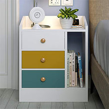 Comodino Comodino 3 cassetti Camera Bagagli Governi unità con libreria Rivista Ripiani in Legno Comodino per Camera da Letto, Soggiorno (Color : A, Size : 43x30x60cm)