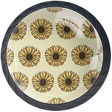 Girasoli-sfondo Pomelli per Porta Set di 4 Pomelli per Mobili Manopole per Cassetti Cucina Armadio Vetro