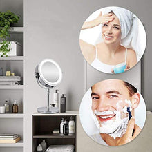 Specchio Specchi da Trucco 10x ingrandimento con specchi Cosmetici a LED Luminosi a Forma Rotonda Desktop Vanity Doppio Lato Specchi retroilluminati