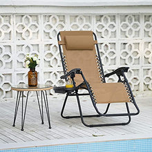 YQZ Sedia da Esterno Regolabile a gravità Zero con portabicchieri, Sedia reclinabile Pieghevole con Cuscino per Il Collo, per Patio, Piscina, Campeggio e Sedia da Spiaggia