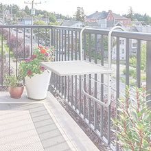 PrimeMatik - Tavolo Rettangolare in Polipropilene per Balcone 52x40cm Bianco