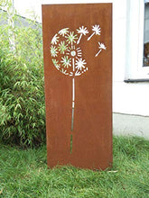 Zen Man 031651 - Paravento da giardino in metallo arrugginito, 1 mm, 150 x 50 cm