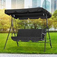 Emoshayoga Copertura per Altalena Double People Swing Parasole per Balcone familiare per Altalena da Giardino(Black)