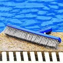 JUSTDOLIFE Spazzola Professionale per Piscina con Spazzola in Acciaio Inossidabile