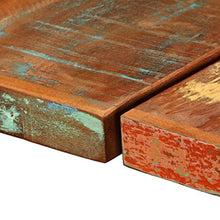 Tidyard Set per Bar 7 pz in Legno Massello di Recupero e Vera Pelle,Set Mobili Bistro per Interno e Esterno