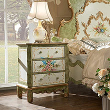 Comodino Di legno solido laterali Armadi pastorali armadi laterali piccolo armadietto dipinto a mano Mini letto Fine Mediterranean Table Style divano laterale Comodino Vintage tavolini set comodino la