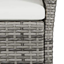 vidaXL Panchina da Giardino in Polyrattan Grigio con Cuscino Panca per Esterni