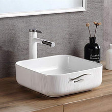 NgMik Risciacquare Il Piano di Lavoro Resistente E Facile da Pulire Geometria Modern Bathroom Vessel Sink sopra Il Contro Art Bacino for L'armadietto del Lavabo Vanity Lavello