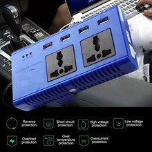 ZHANGJA Convertitore di Inverter di Alimentazione per Auto Portatile Caricatore USB A 4 Porte Inverter per Striscia di Alimentazione Intelligente con Display A LED