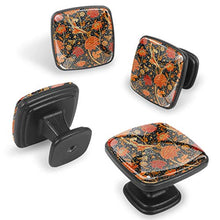 fiore Pomelli per Porta Set di 4 Pomelli per Mobili Manopole per Cassetti Cucina Armadio Vetro
