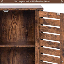 Q-HL Comodino Cabina Armadio da Cucina Armadio per Mobili da Cucina con 3 Ripiani Aperti per Soggiorno Camera da Letto - Vintage Brown + Nero